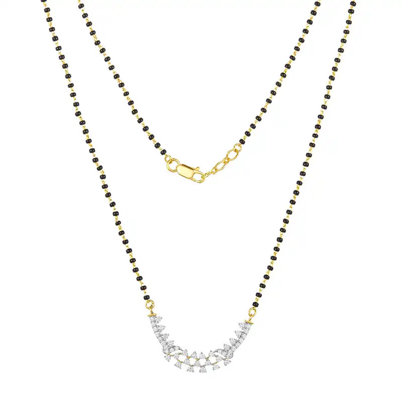 18K White and Yellow Gold and Diamond Mangalsutra